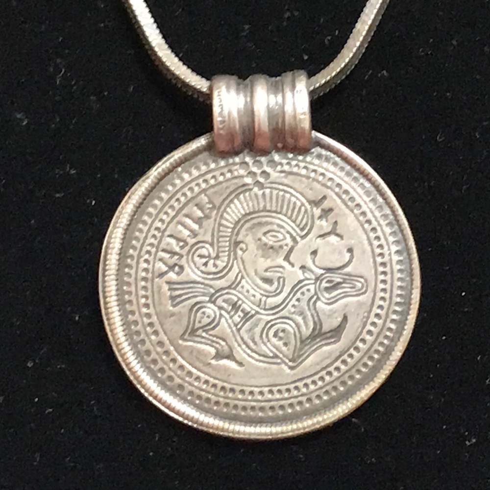Solid 925 Italy Vintage Necklace with Pendant